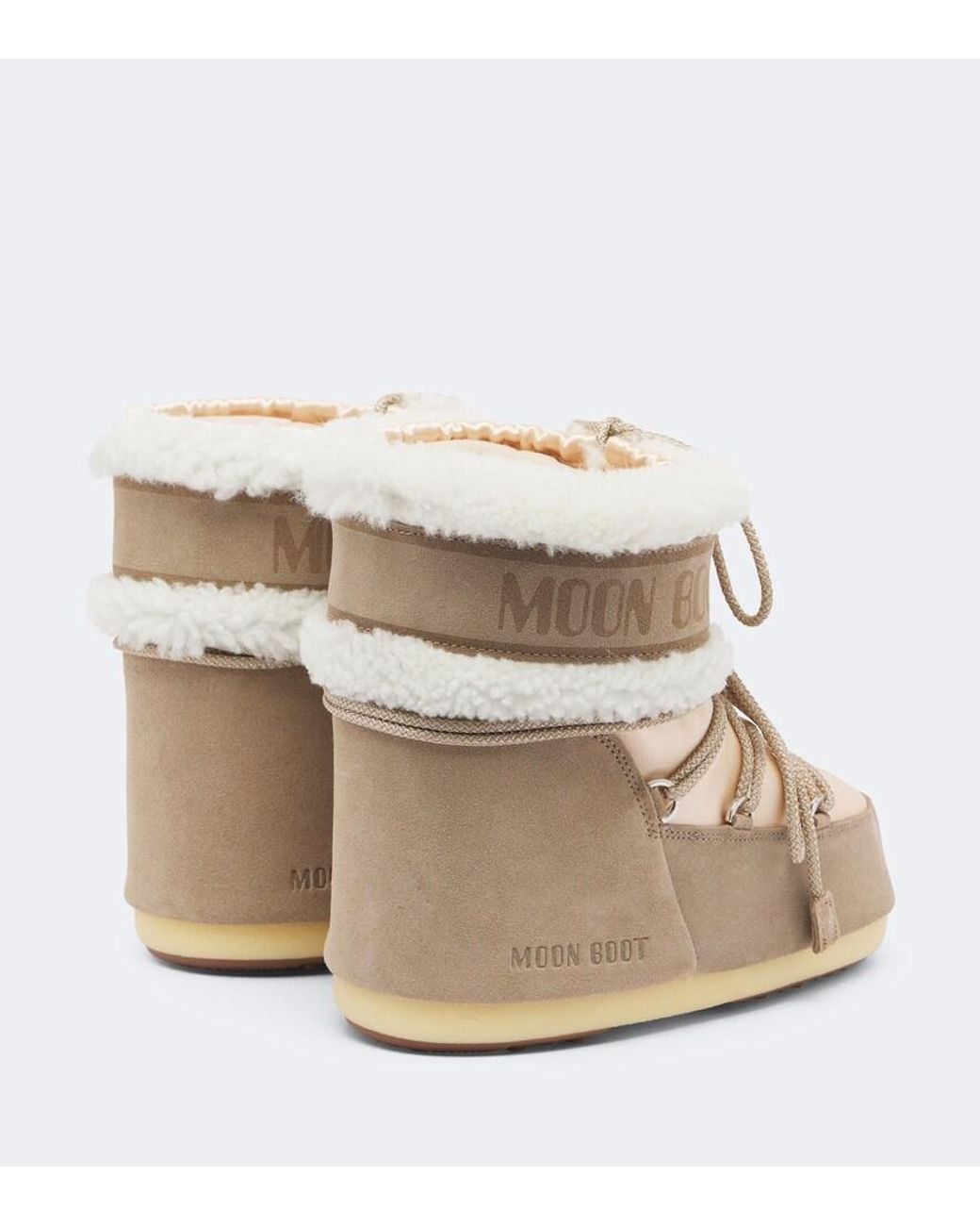 Moon Boot Natural Icon Low Pearly Plus Satin Snow Boots