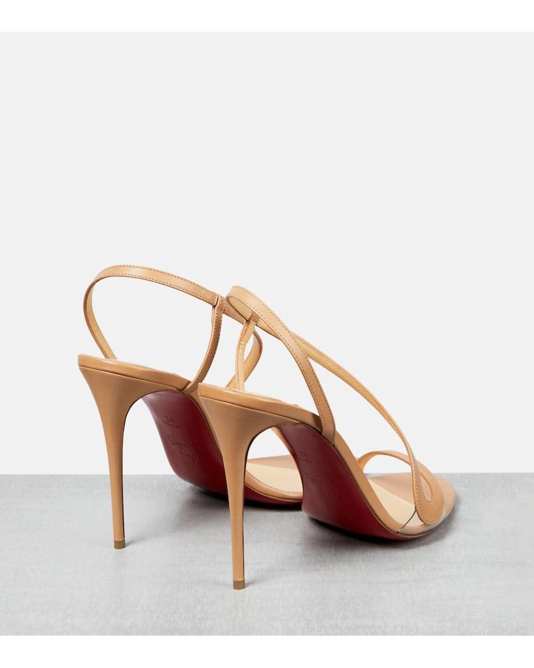 Christian Louboutin Natural Rosalie Leather Sandals