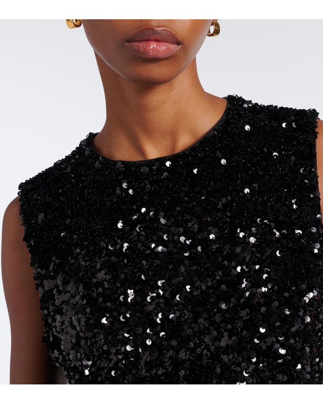 Vince Black Sequined Top