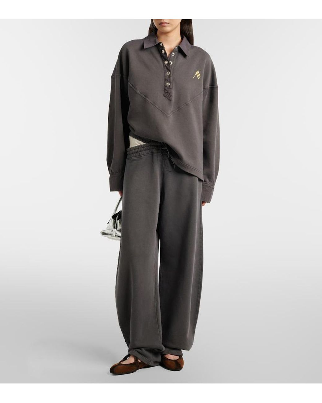 The Attico Gray Cotton Sweatshirt