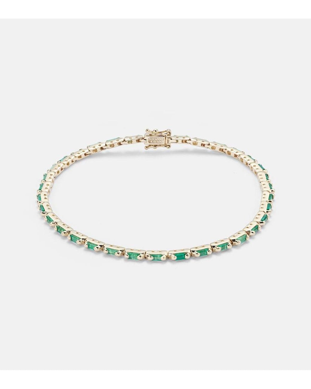 Suzanne Kalan Natural 18Kt Tennis Bracelet With Emeralds