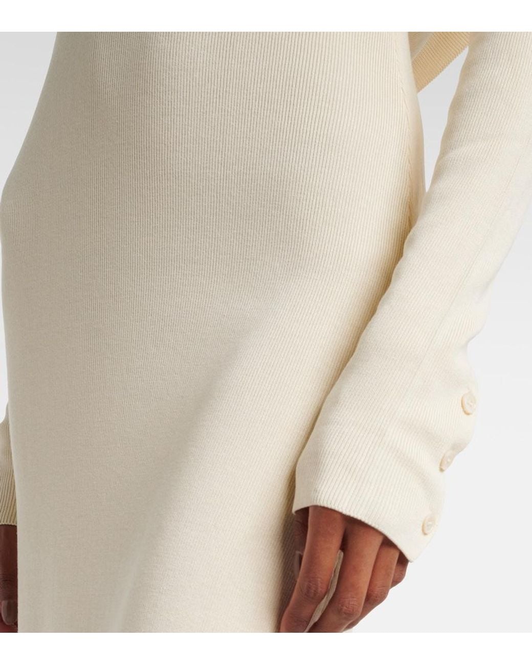 AYA MUSE White Elowen Open-Back Silk-Blend Maxi Dress