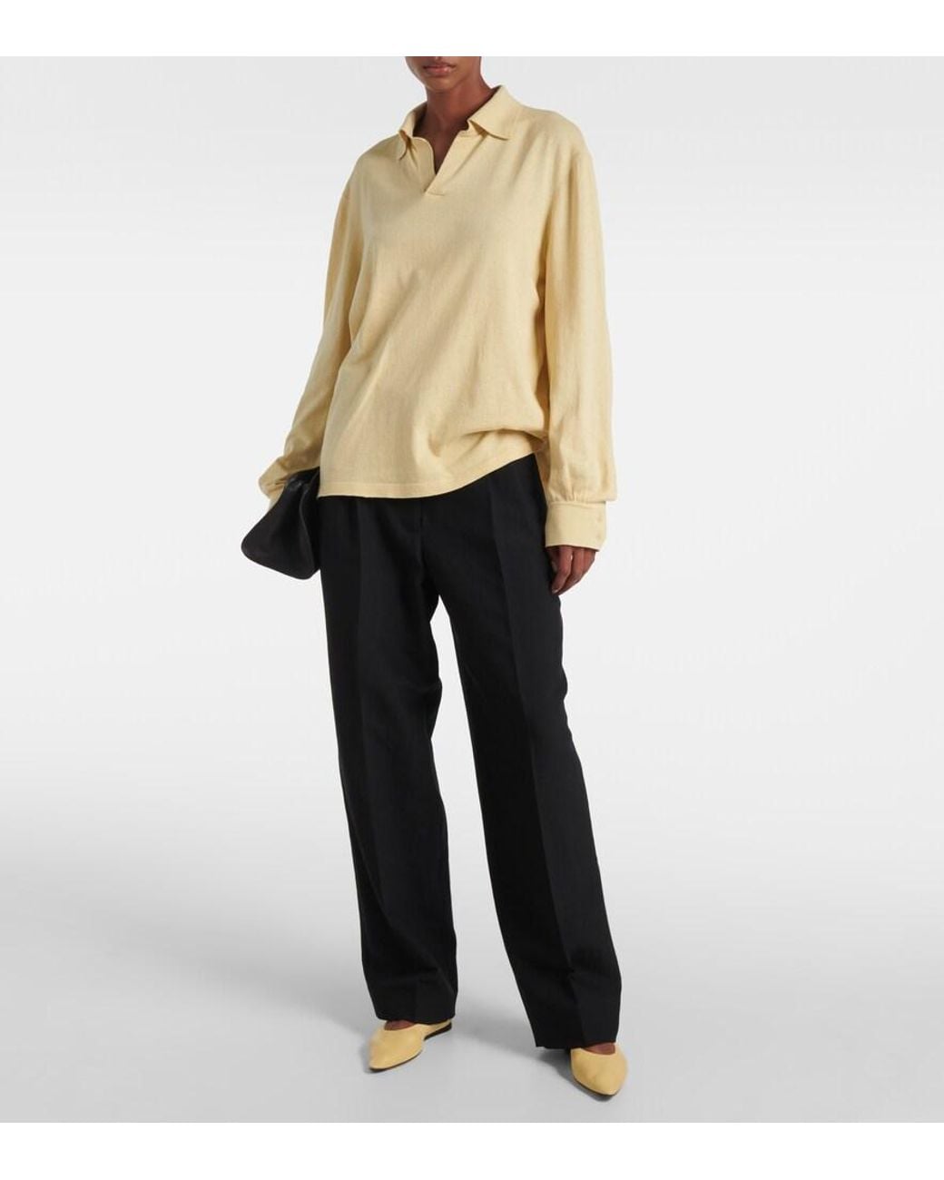 The Row Natural Liisa Leather Ballet Flats