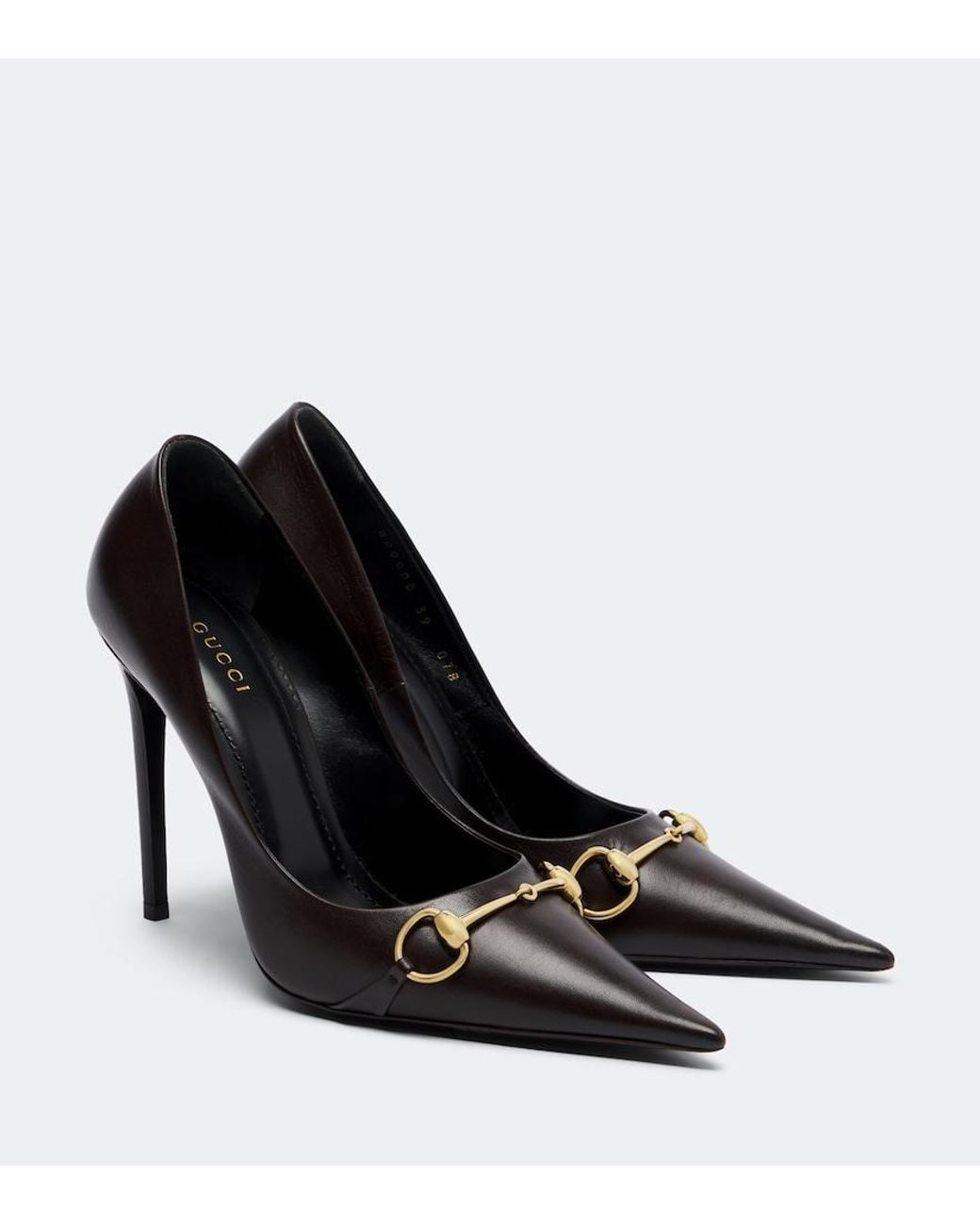 Gucci Black Donna Horsebit Leather Pumps