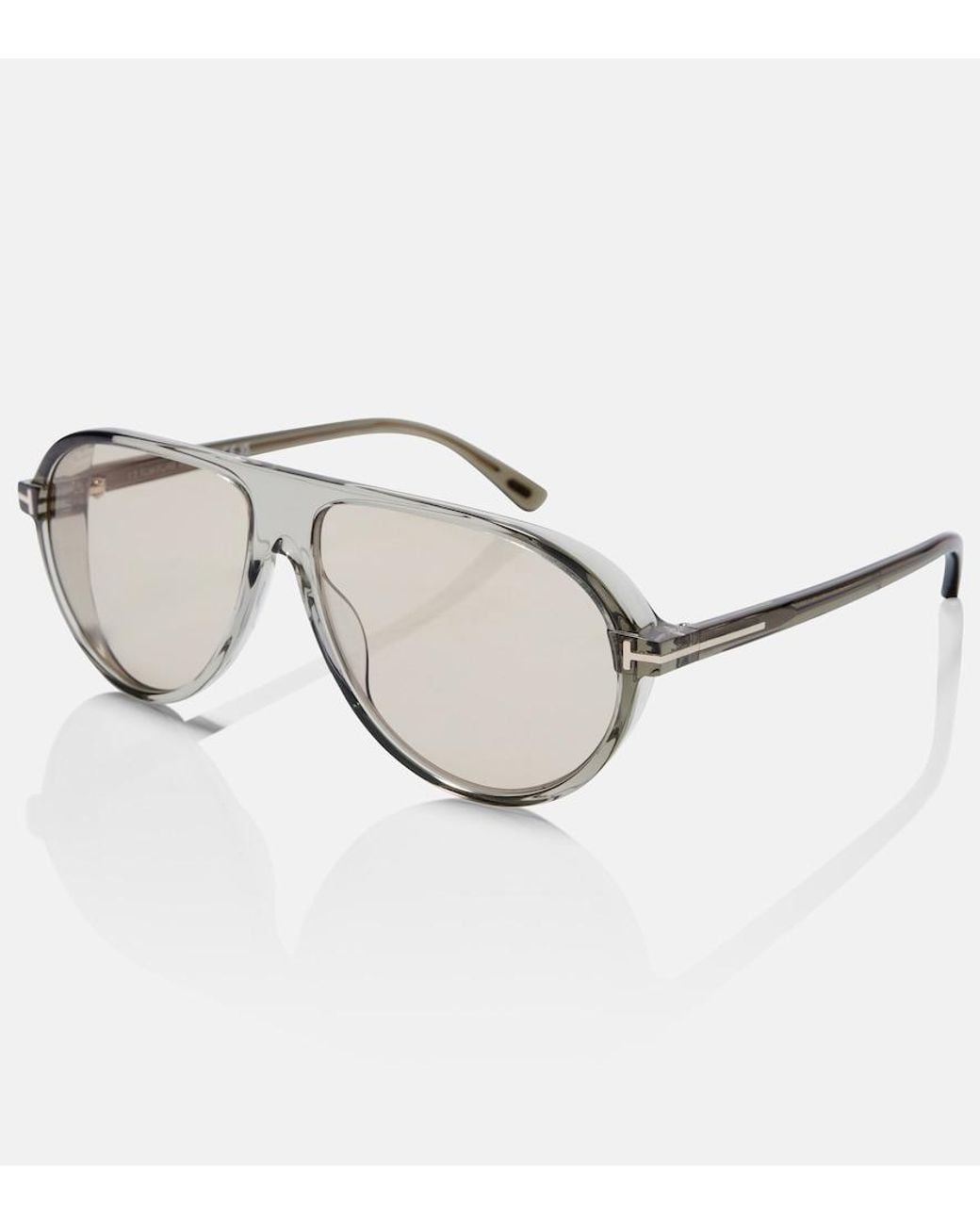 Tom Ford Gray Marcus T Icon Aviator Sunglasses