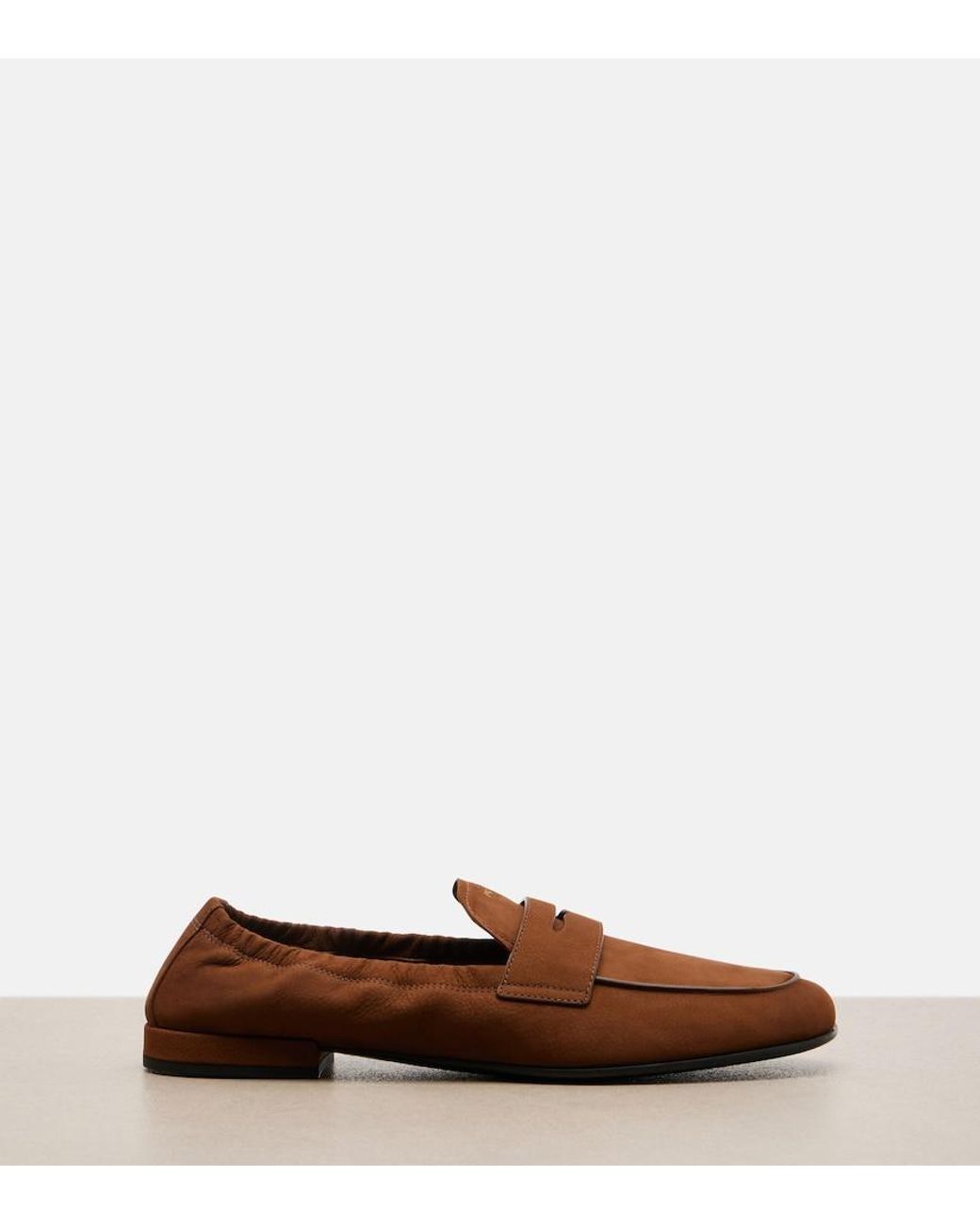 Prada Brown Leather Penny Loafers