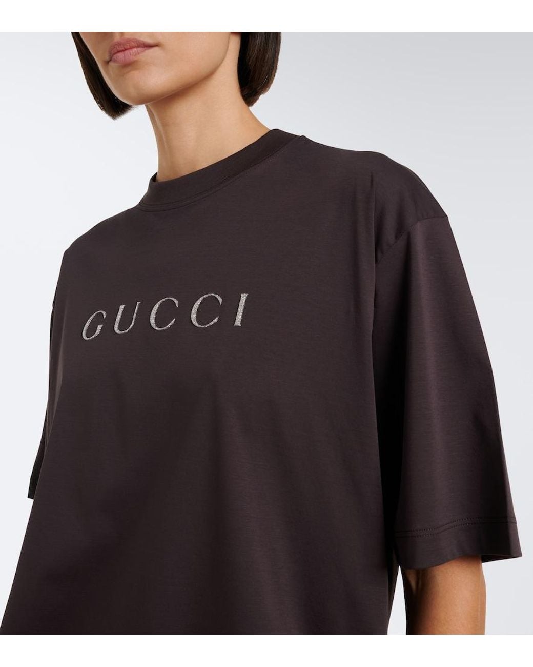 Gucci Black Logo Cotton Jersey T-Shirt