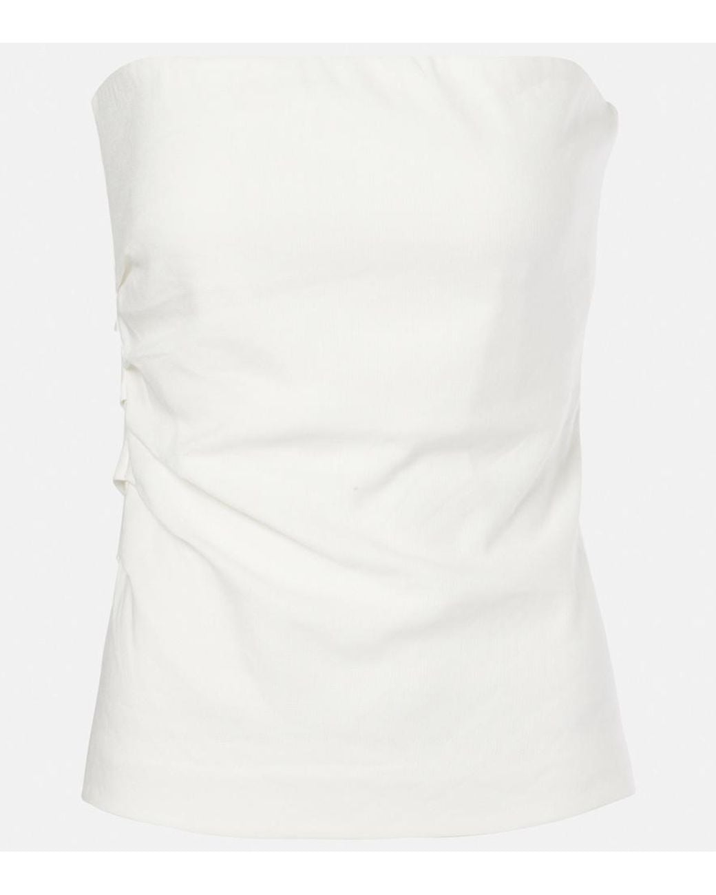 Sir White Dorian Linen-Blend Tube Top
