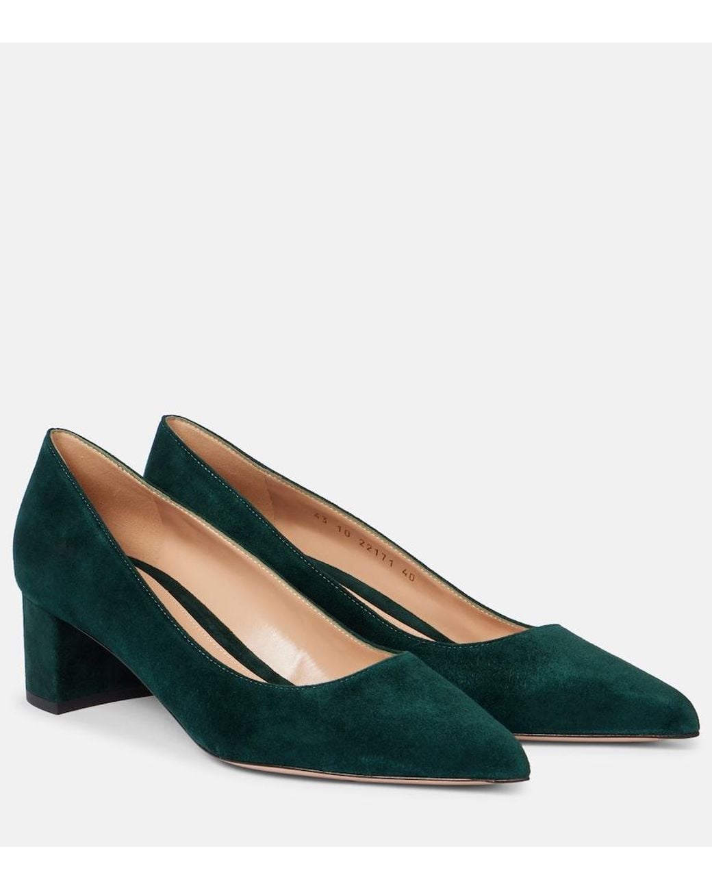 Gianvito Rossi Green Piper 45 Suede Pumps