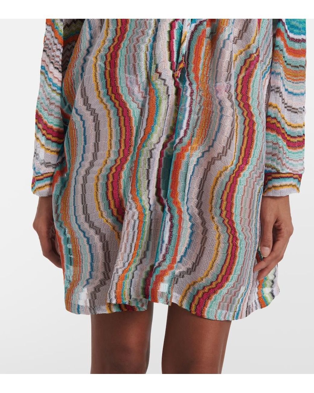 Missoni White Printed Lame Beach Cover-Up
