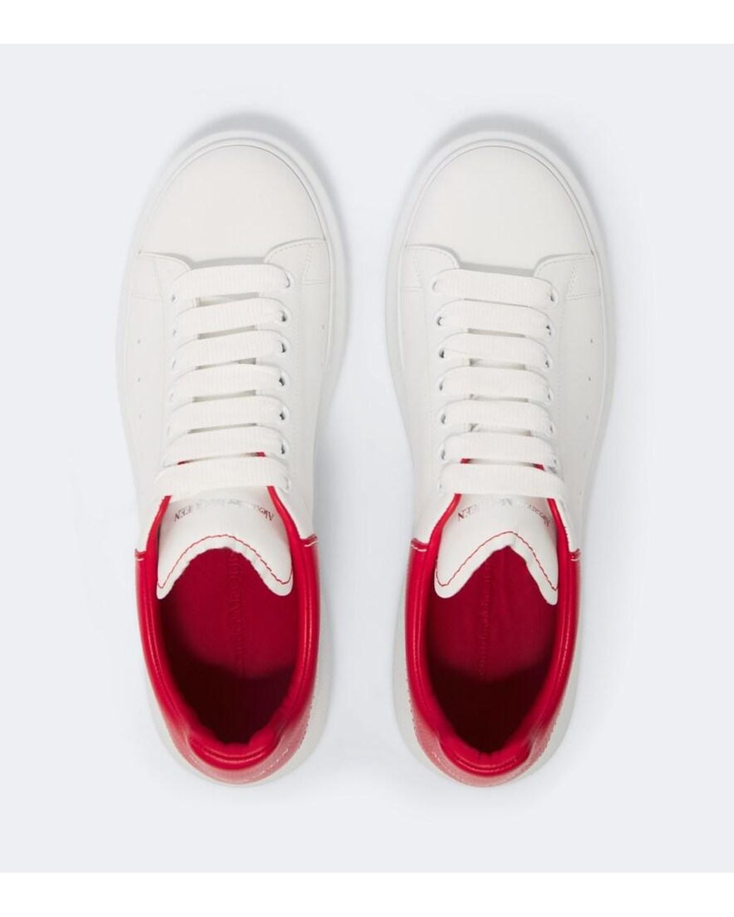 McQueen White Oversized Leather Sneakers for men