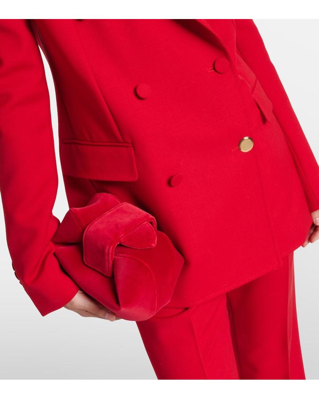 Gabriela Hearst Red Gavin Virgin Wool Blazer