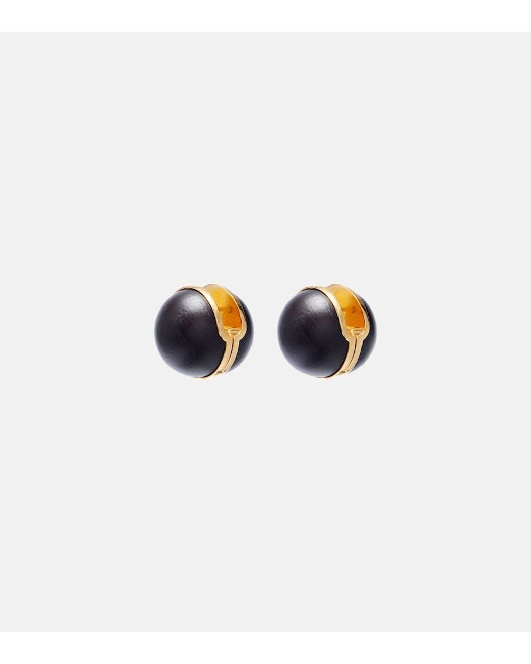Alaïa Blue Sphere Wood Earrings