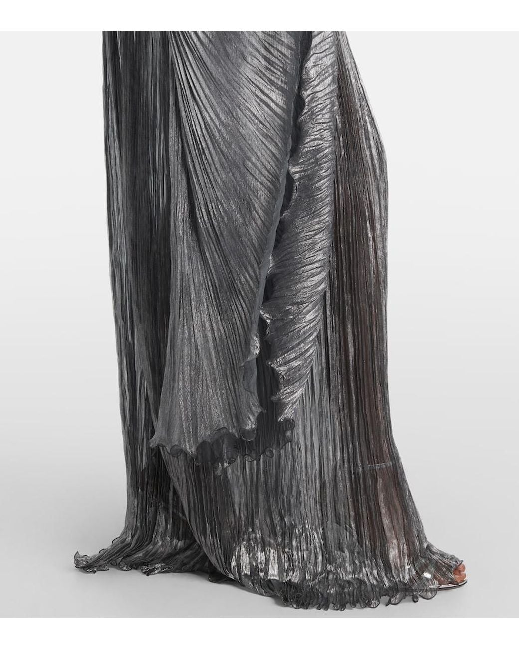 Maria Lucia Hohan Gray Catia Silk Gown