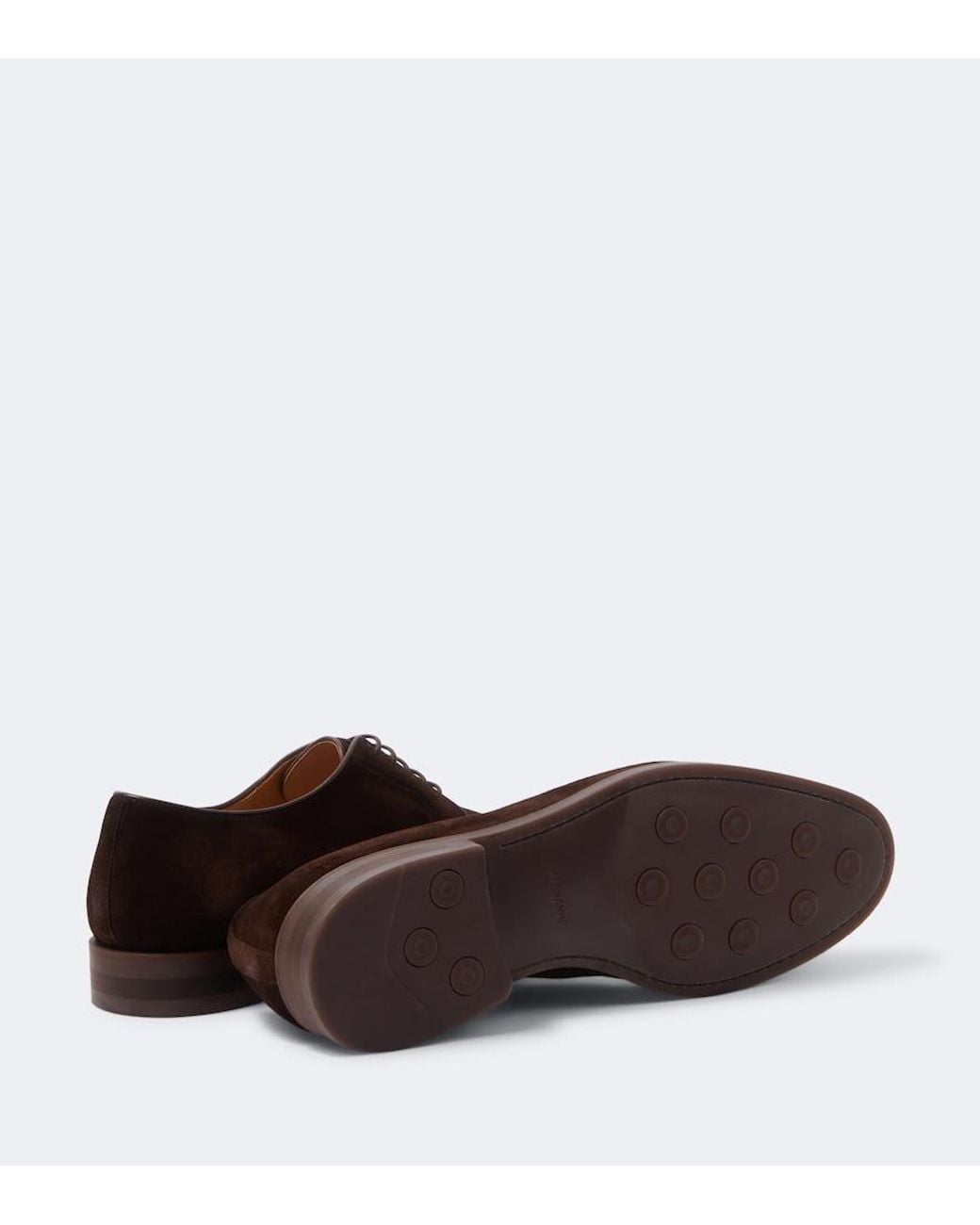 Magnanni Shoes Brown Carbonne Suede Oxford Shoes for men