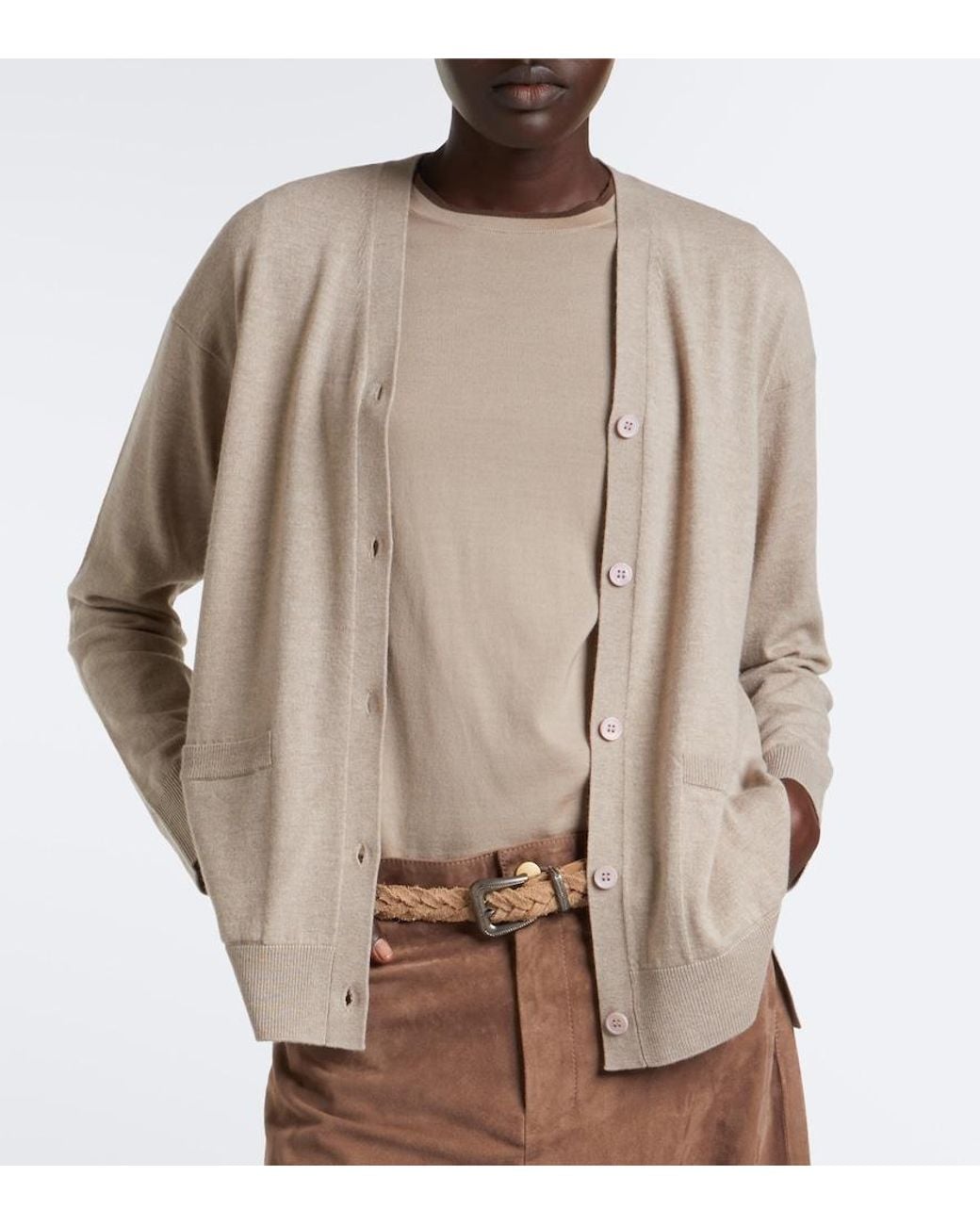 Max Mara Natural Wool Cardigan