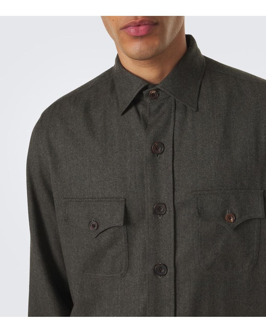 Rubinacci Green Wool Jacket for men