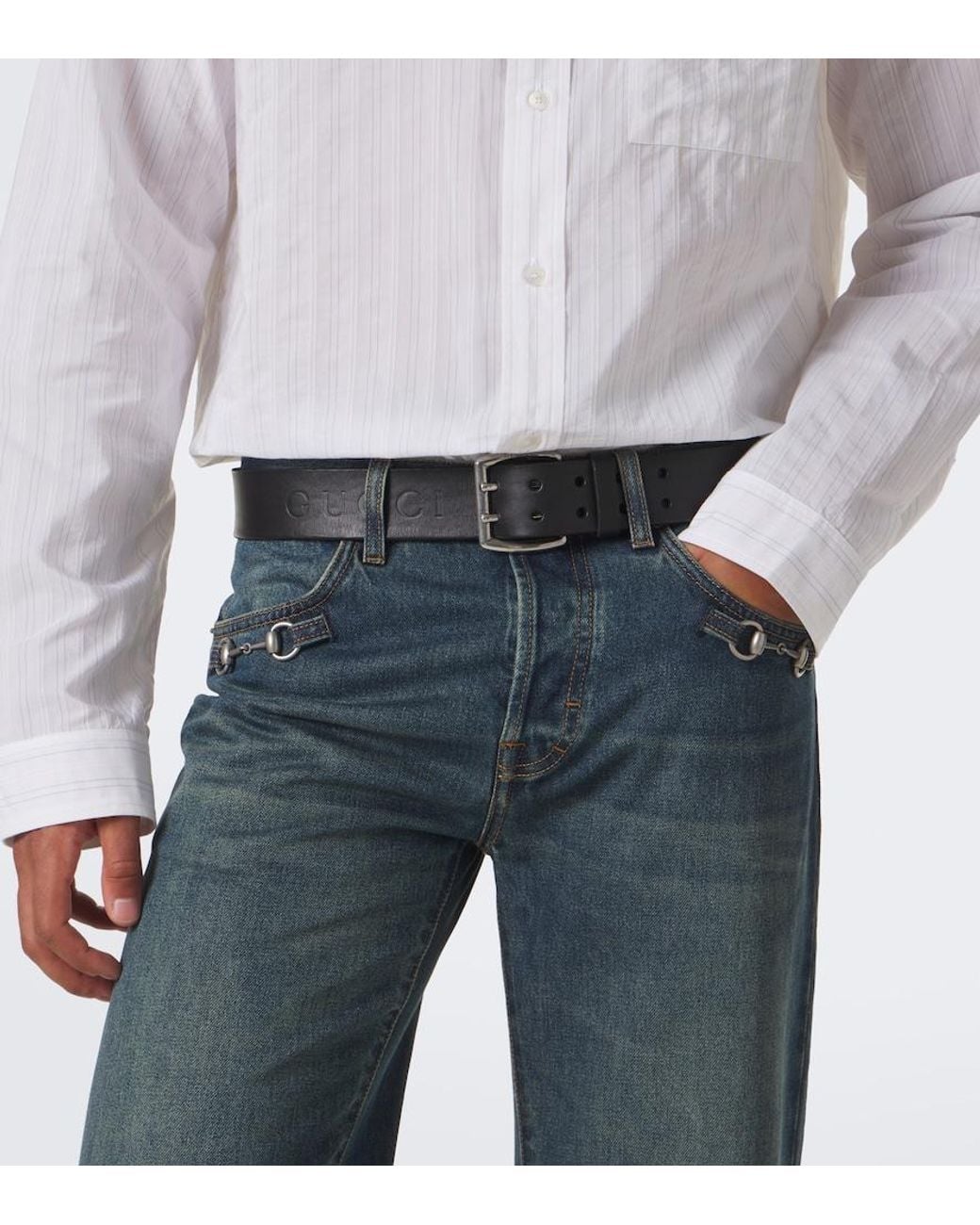 Gucci Guertel Aus Leder in Black für Herren