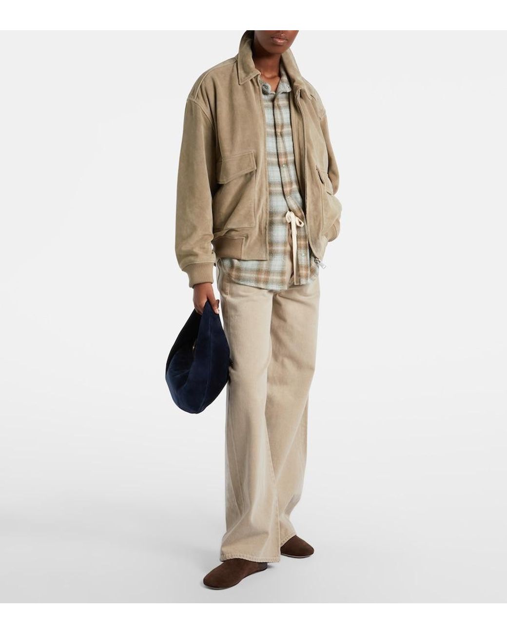 Citizens of Humanity Natural Vivienne Suede Blouson Jacket