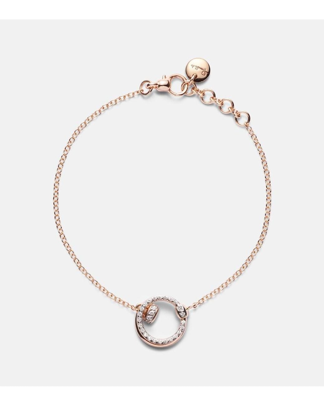 Pomellato Metallic Together 18Kt Rose Chain Bracelet With Diamonds