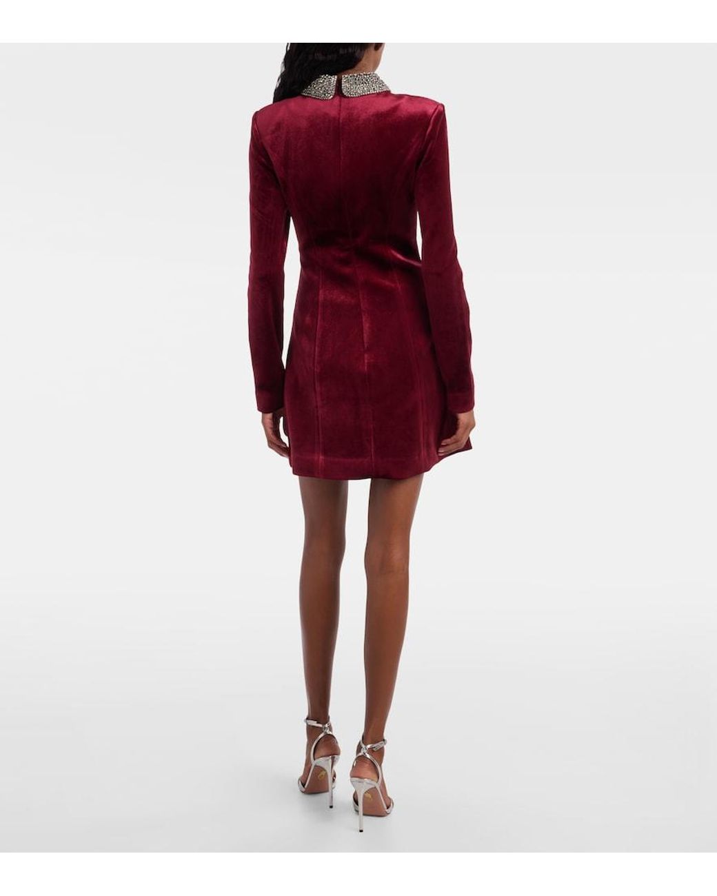 Rebecca Vallance Red Edwiena Long Sleeve Mini Dress