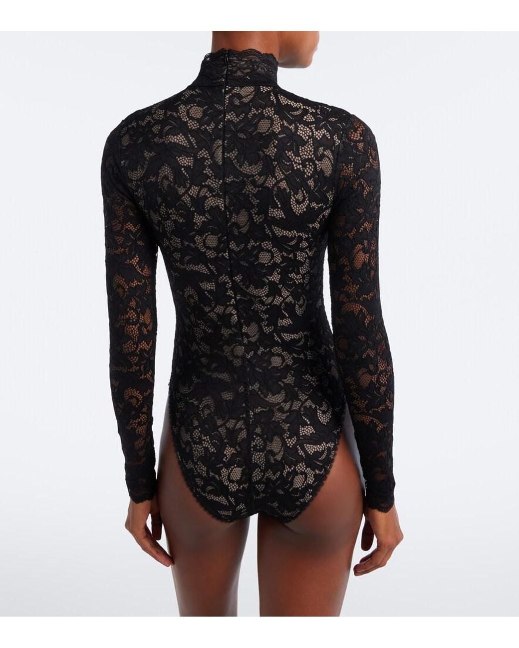 Zimmermann Black Floral Lace Bodysuit