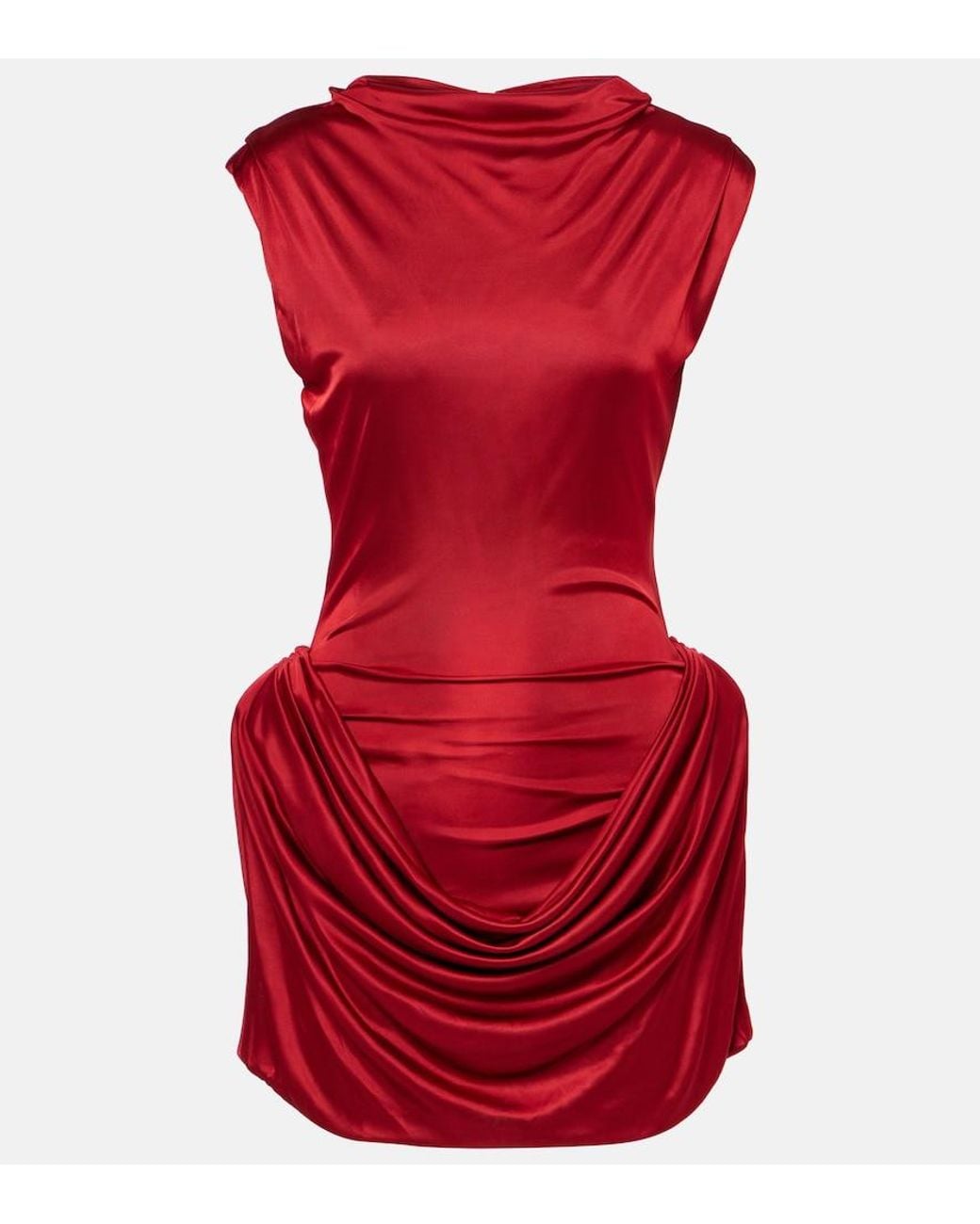 Magda Butrym Red Draped Minidress