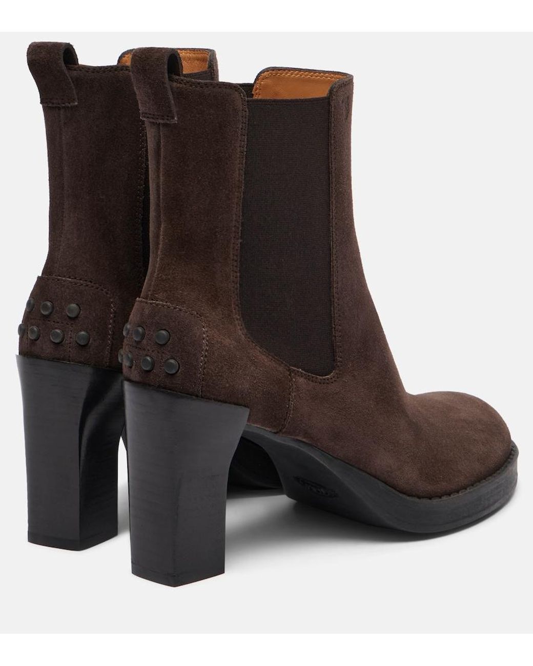 Tod's Brown 80 Suede Chelsea Boots