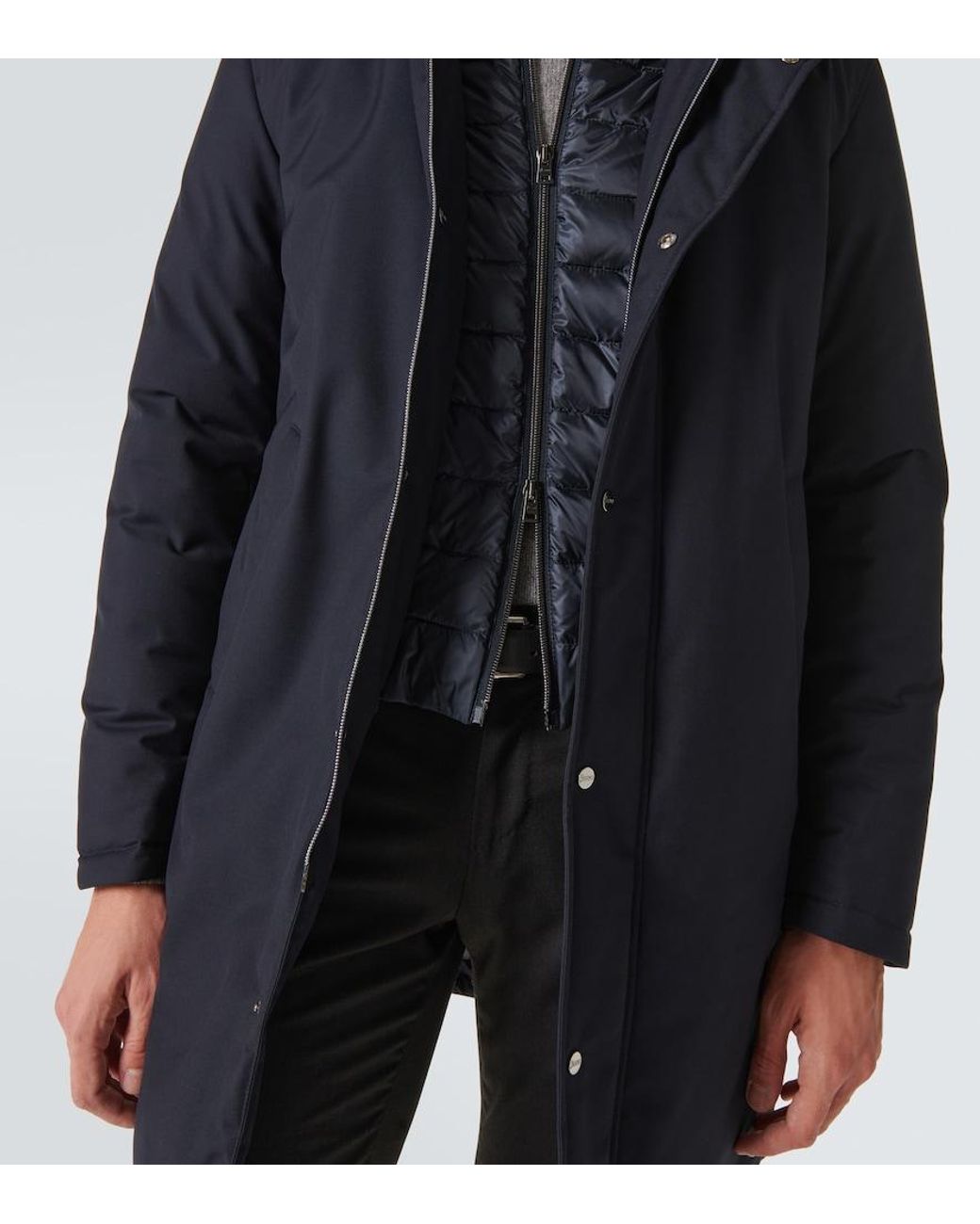 Herno Blue Paneled Down Coat for men