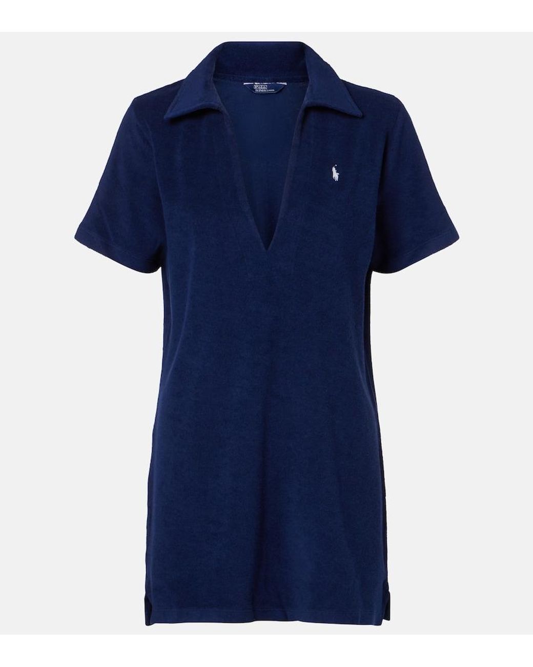 Polo Ralph Lauren Blue Cotton Terry Polo Dress