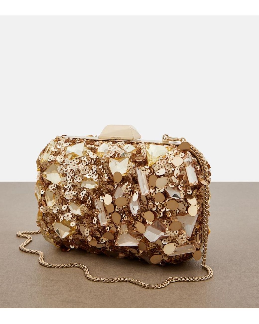 Jimmy Choo Metallic Cloud Embellished Clutch