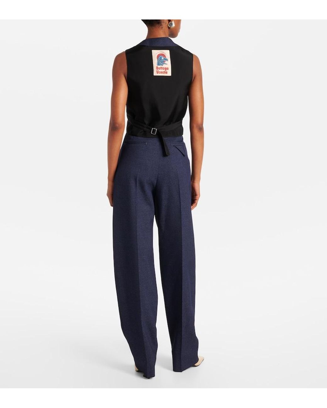 Bottega Veneta Blue Wool Drill Vest