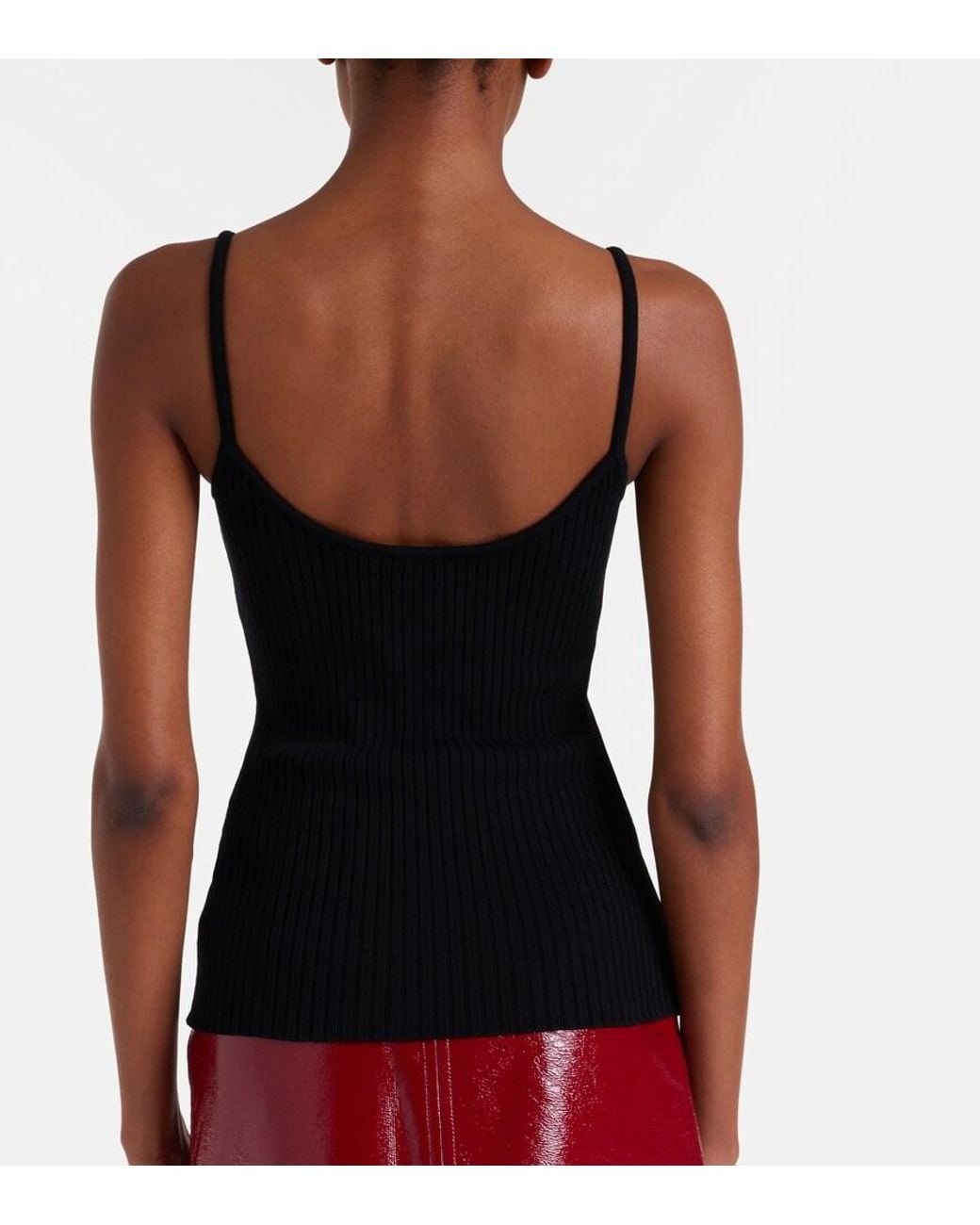 Top A Logo Courreges en coloris Black