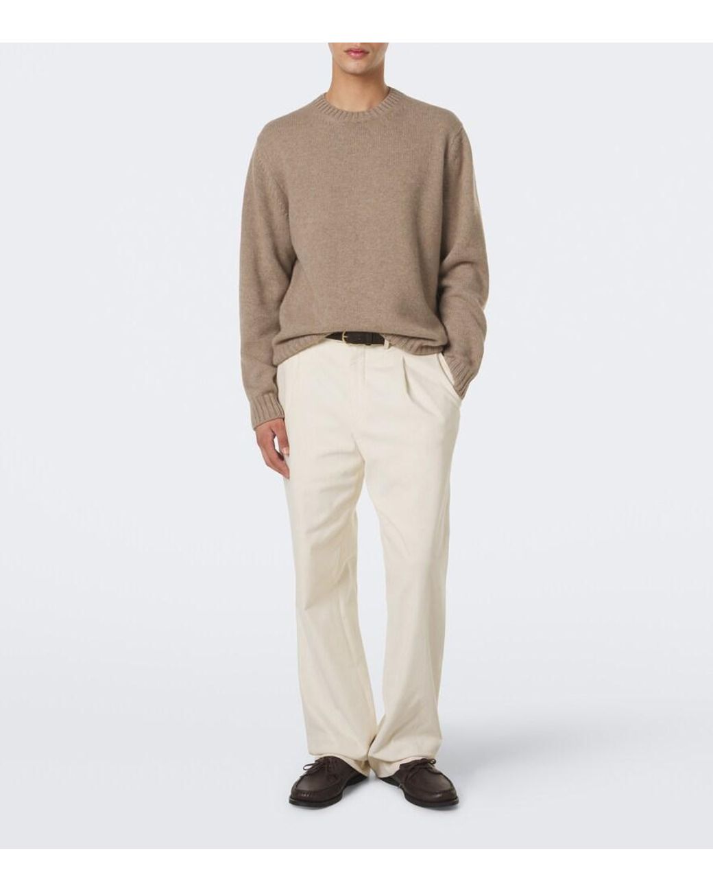 Saman Amel Brown Elio Cashmere Sweater for men
