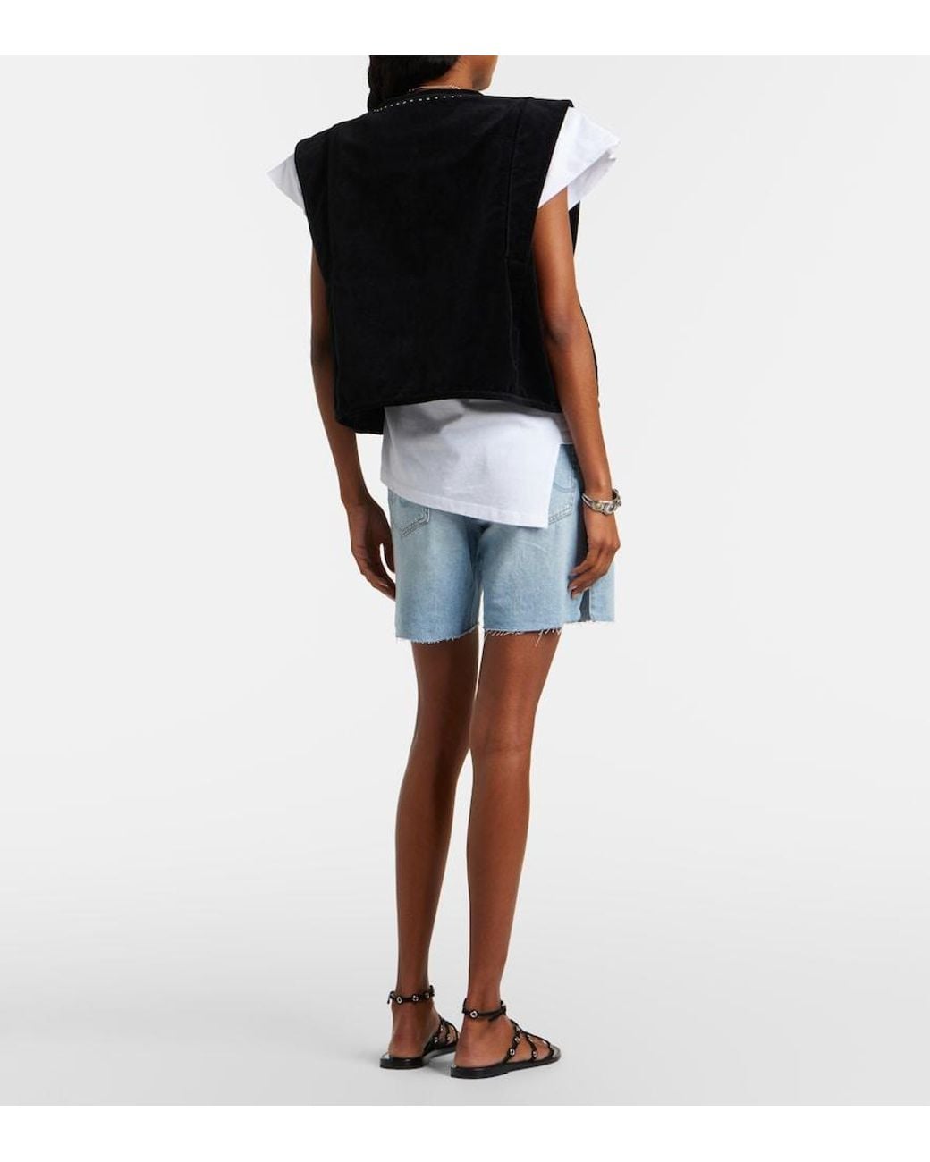 AG Jeans Blue Ex-Boyfriend Denim Shorts