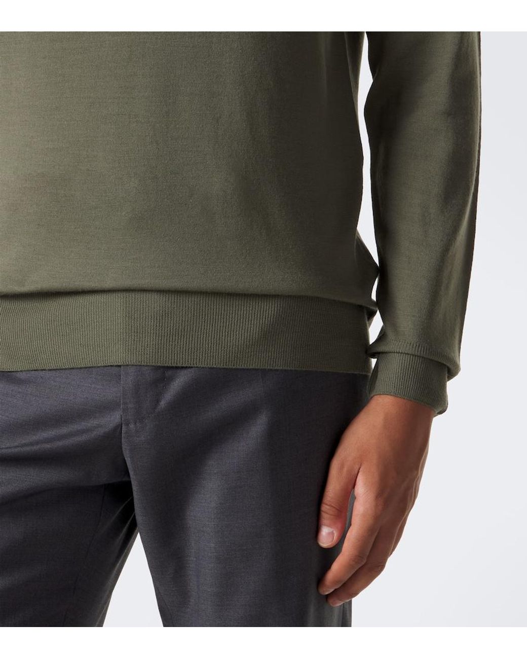 Pullover di Canali in Green da Uomo