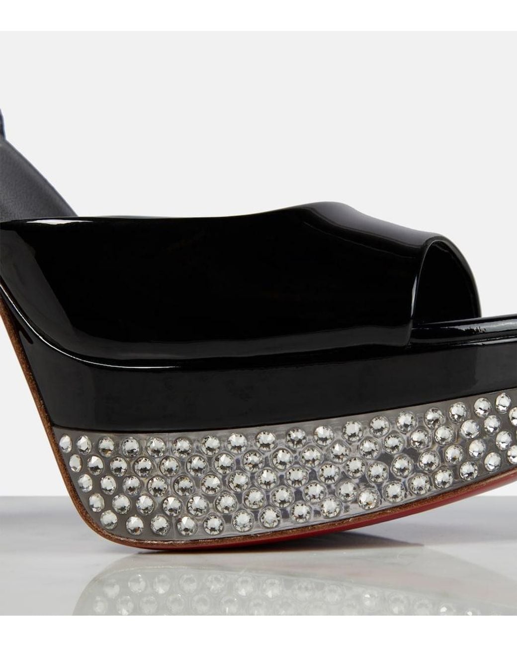 Christian Louboutin Black Cassandrina Alta 130 Embellished Sandals