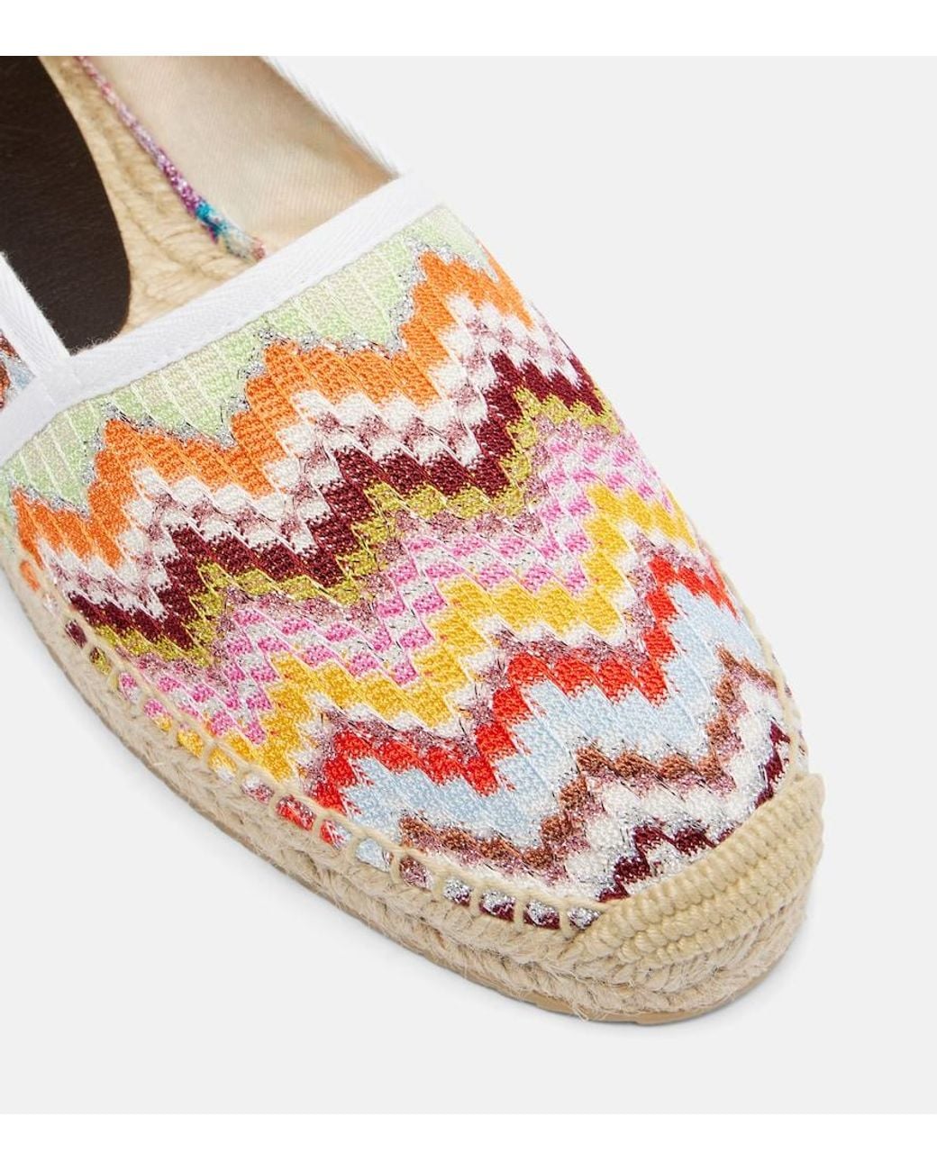 Missoni Pink Elle Zigzag Lame Espadrilles