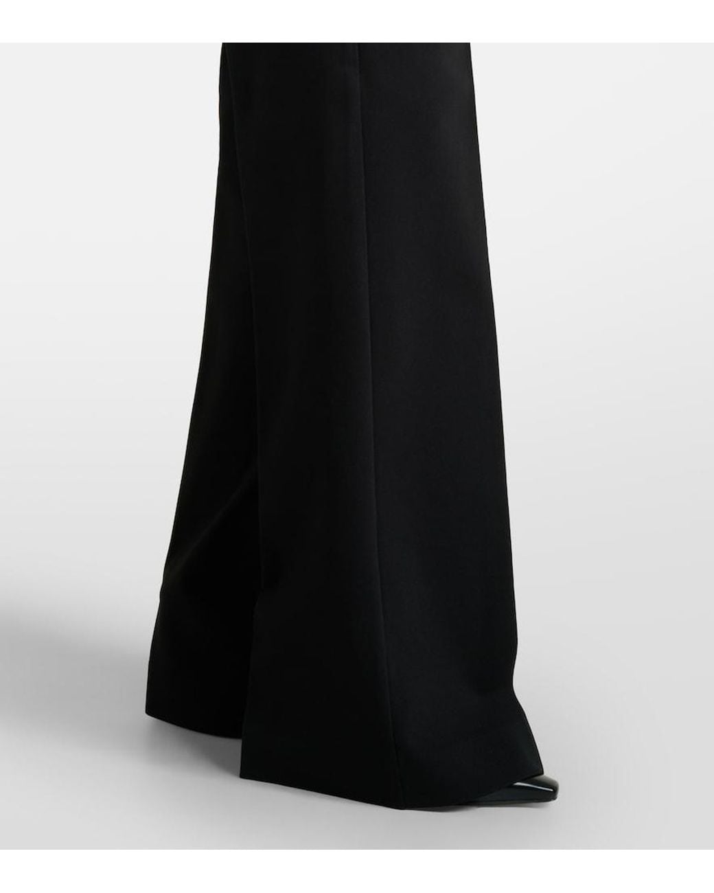 Sportmax Black Belted Crepe Straight Pants