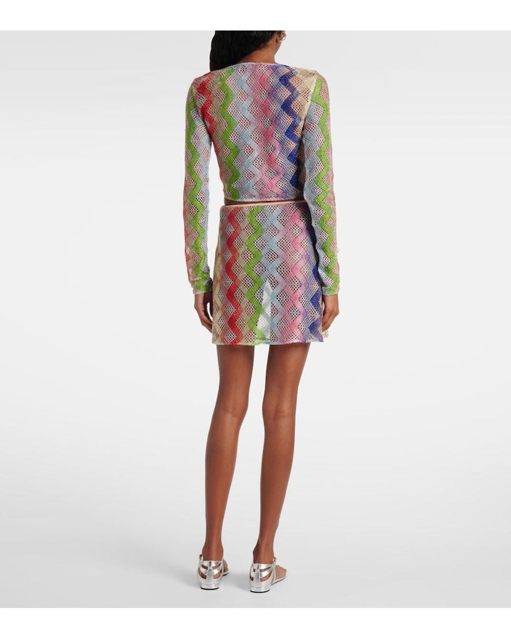 Missoni White Zigzag Crochet Crop Top