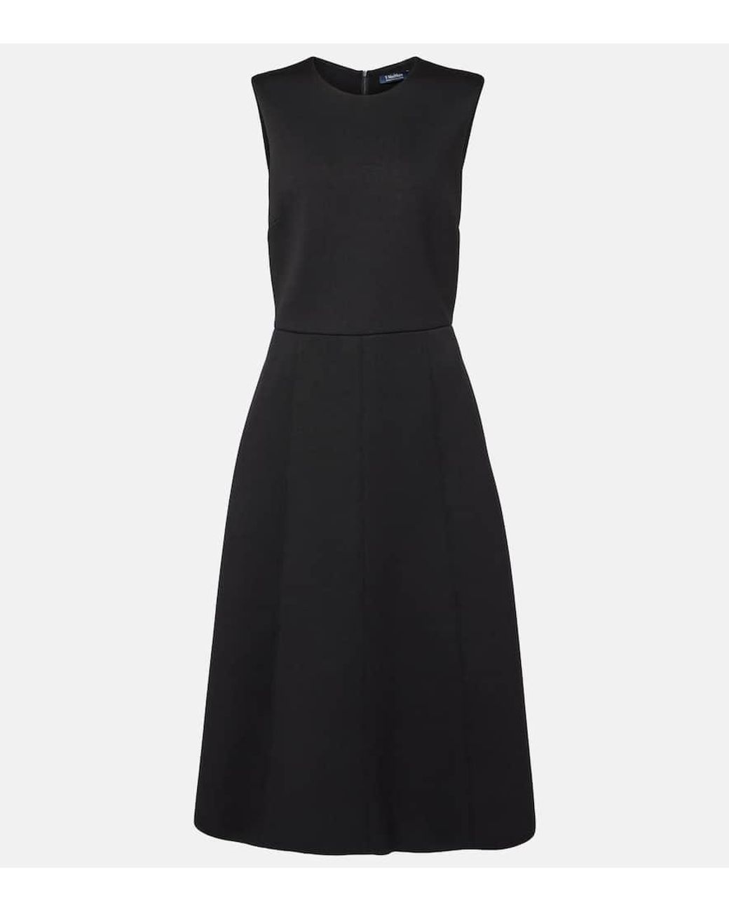 Max Mara Black Zigote Jersey Midi Dress