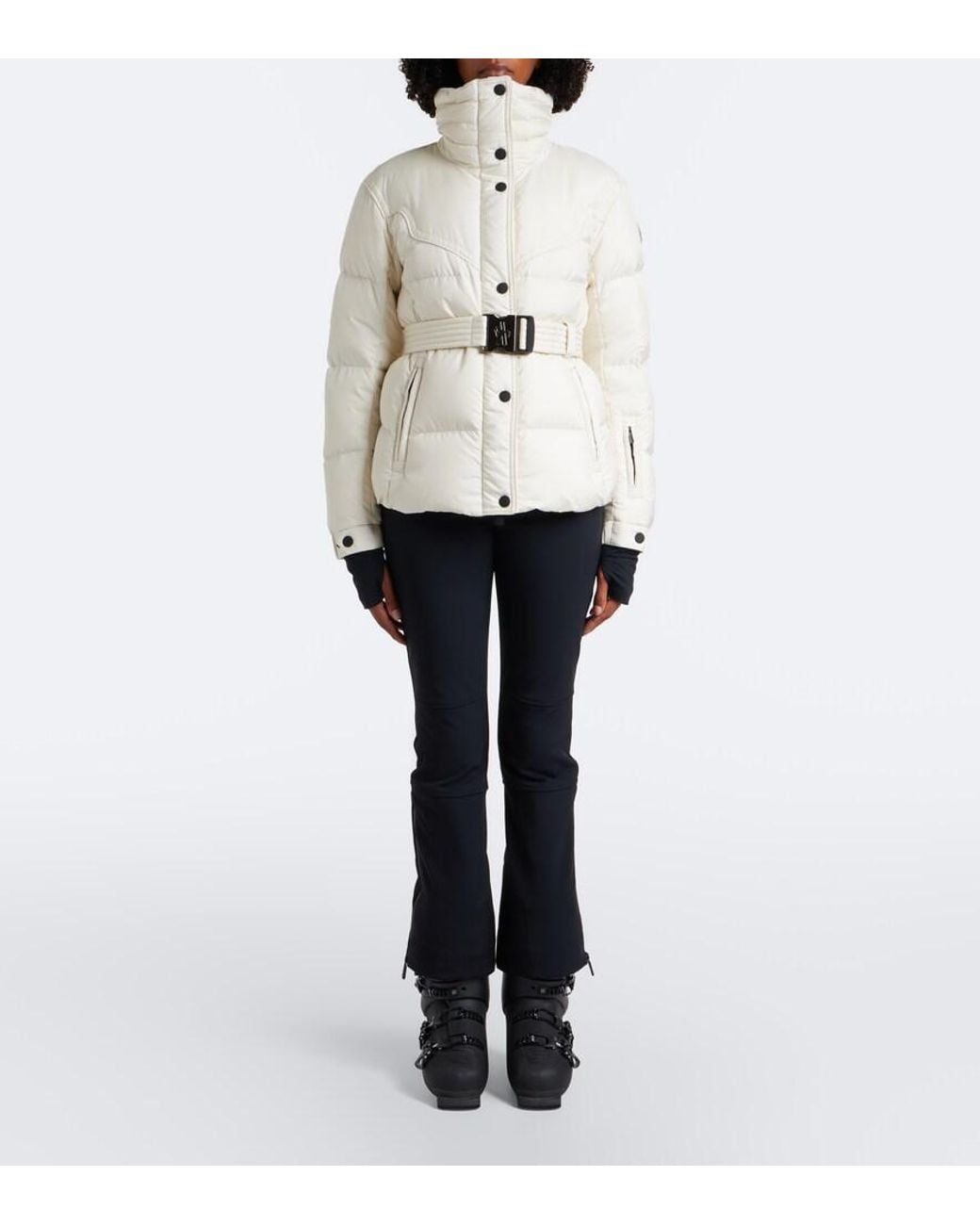Moncler Natural Karshi Belted Ski Jacket