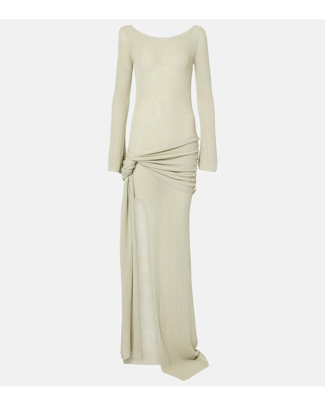 AYA MUSE White Astra Cotton-Blend Maxi Dress