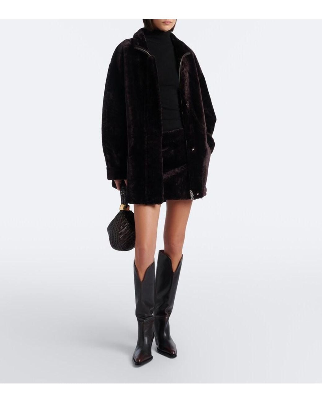 Paris Texas Black Jane Leather Knee-High Boots