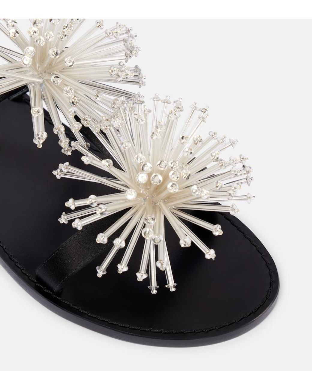 Emilio Pucci Black Beaded Sandals