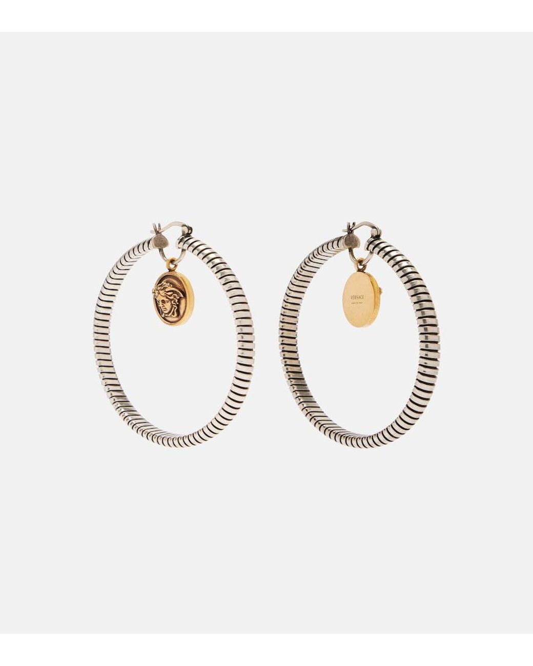 Pendientes De Plata De Ley 925 Versace de color Metallic