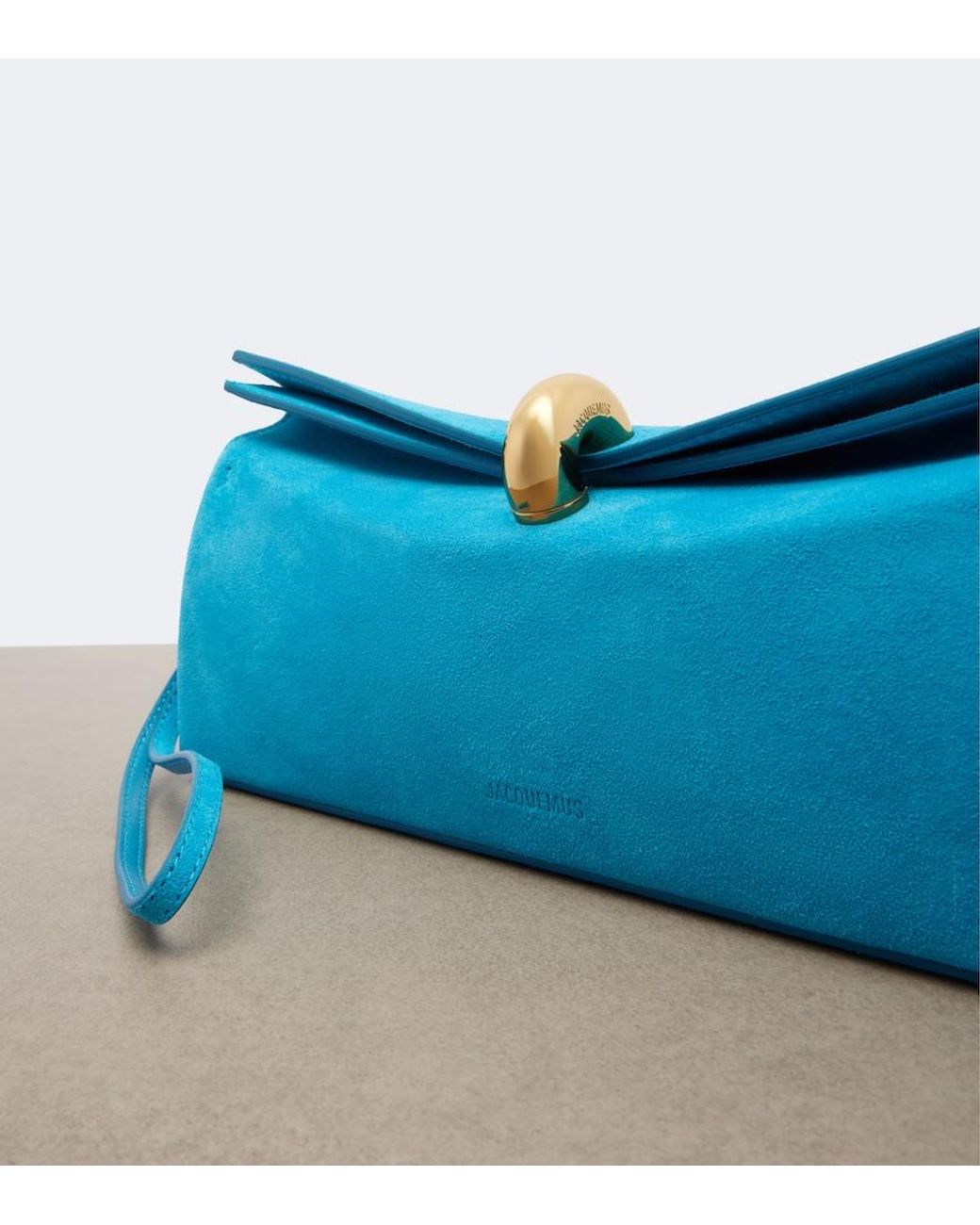 Jacquemus Blue Valerie Suede Clutch