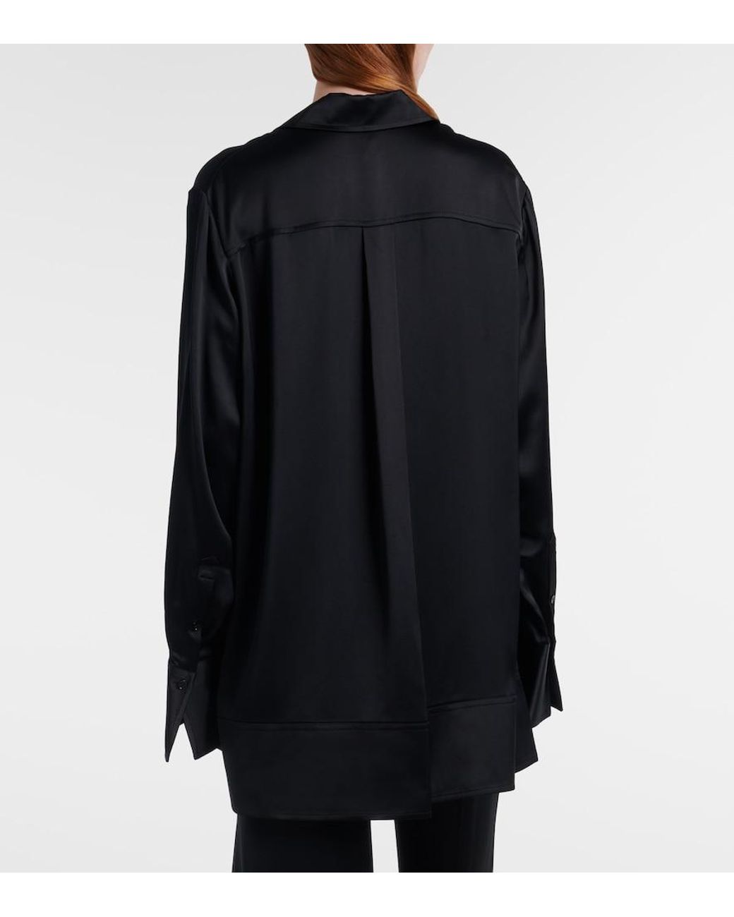 Totême  Black Satin Shirt