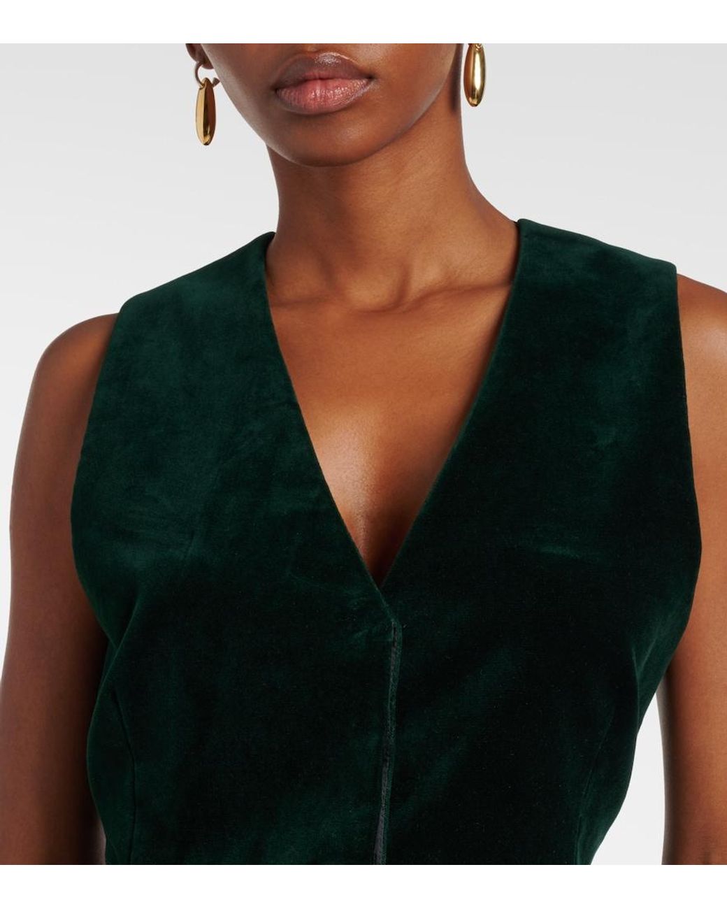 Victoria Beckham Black Velvet Vest