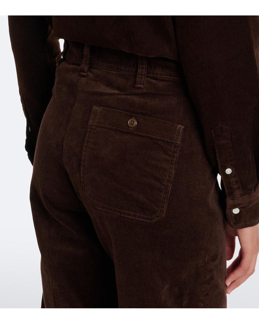 Polo Ralph Lauren Brown Cotton Corduroy Flared Pants